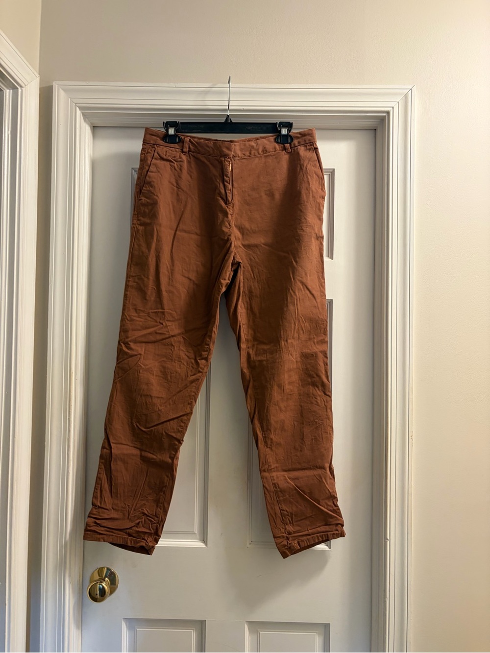 Women's Straight Leg Pants in Rust Brown